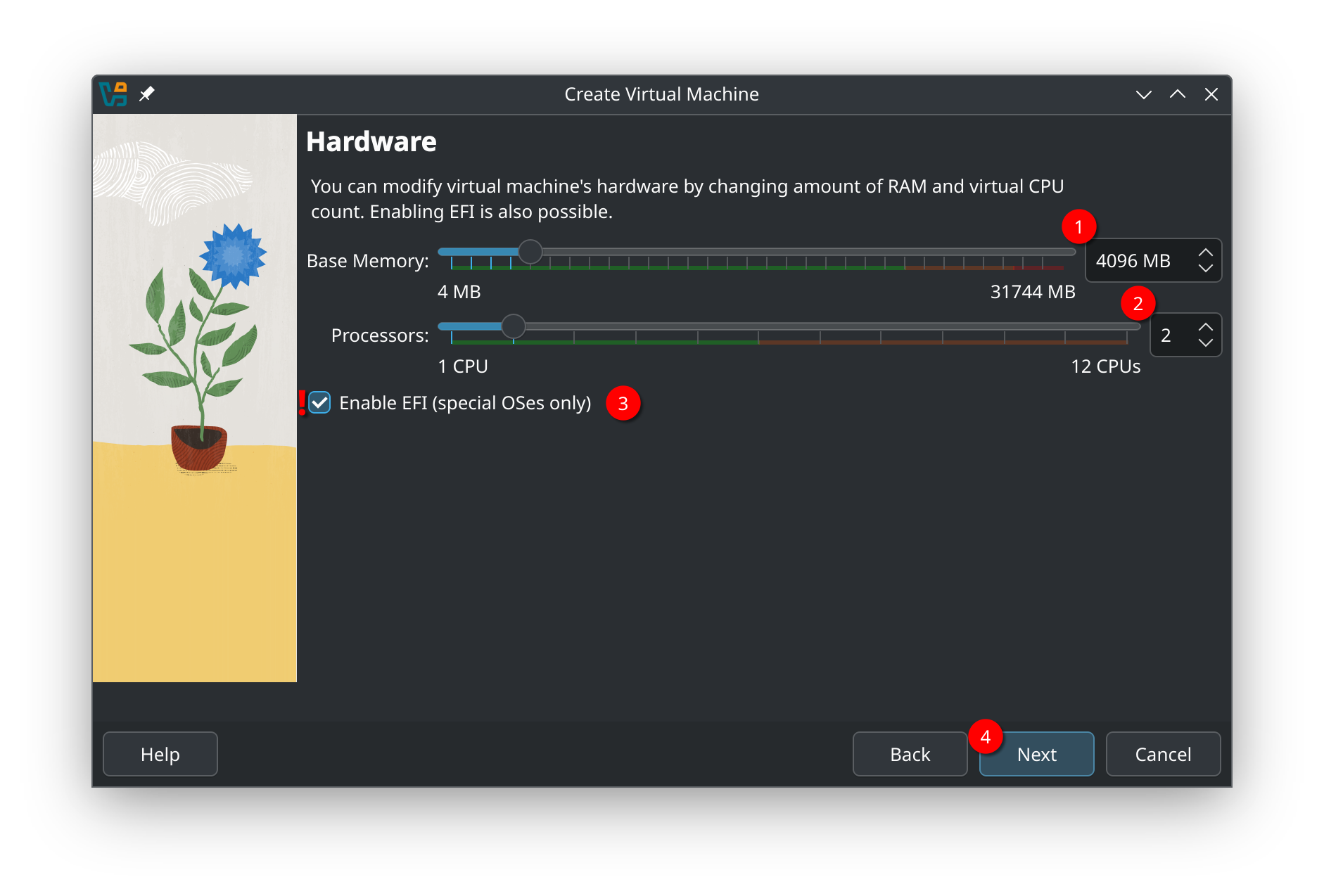 Hardware Configuration with EFI enabled